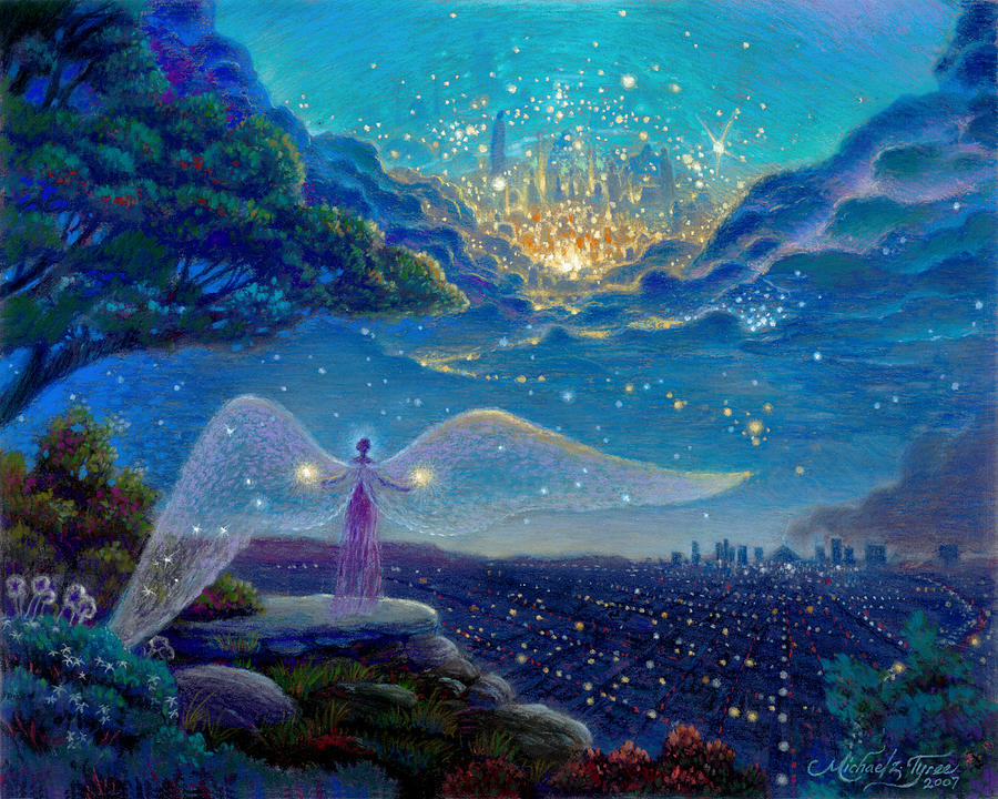 Diamond Painting - Full Round - Angel Landscape(40*30CM)