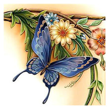 Load image into Gallery viewer, Diamond Painting - Full Crystal Rhinestone - Butterfly Flowers (30*30cm)
