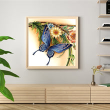 Load image into Gallery viewer, Diamond Painting - Full Crystal Rhinestone - Butterfly Flowers (30*30cm)
