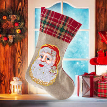 Load image into Gallery viewer, 5D Diamond Painting Xmas Rhinestone Sock Embroidery Mosaic Gift Bag
