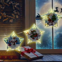 Load image into Gallery viewer, 5D DIY Diamond Painting Christmas Tree LED Hanging Star Lights
