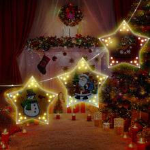 Load image into Gallery viewer, 5D DIY Diamond Painting Christmas Tree LED Hanging Star Lights
