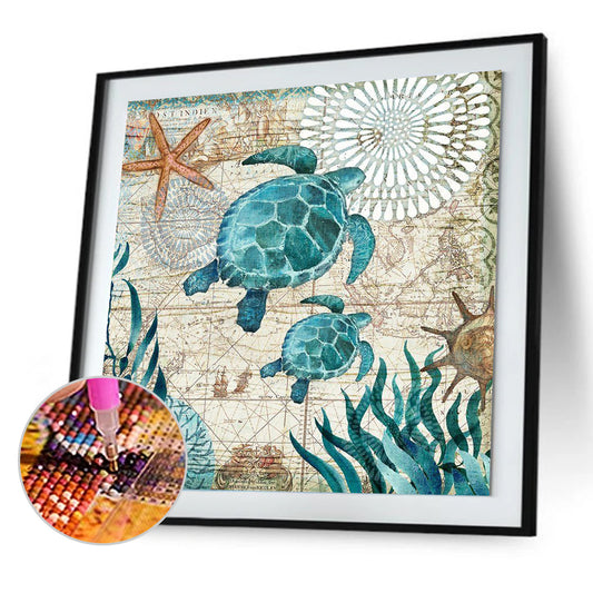Diamond Painting - Full Round - Turtle (30*30cm)