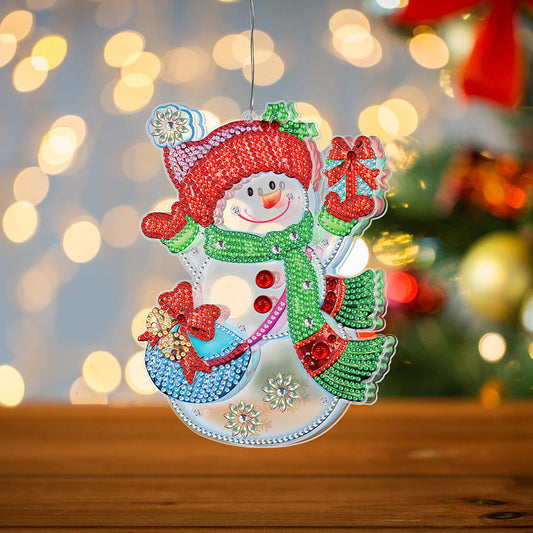 Xmas Diamond Painting Hanging Light Home Rhinestone Lamp Pendant