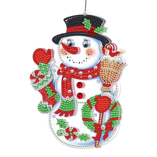 Xmas Diamond Painting Hanging Light Home Rhinestone Lamp Pendant
