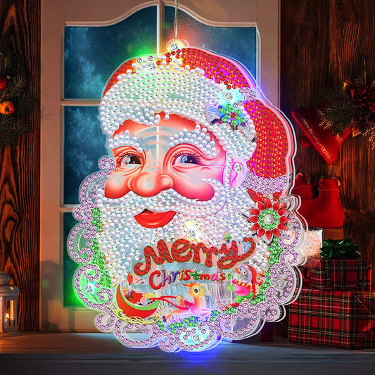 Xmas Diamond Painting Hanging Light Home Rhinestone Lamp Pendant