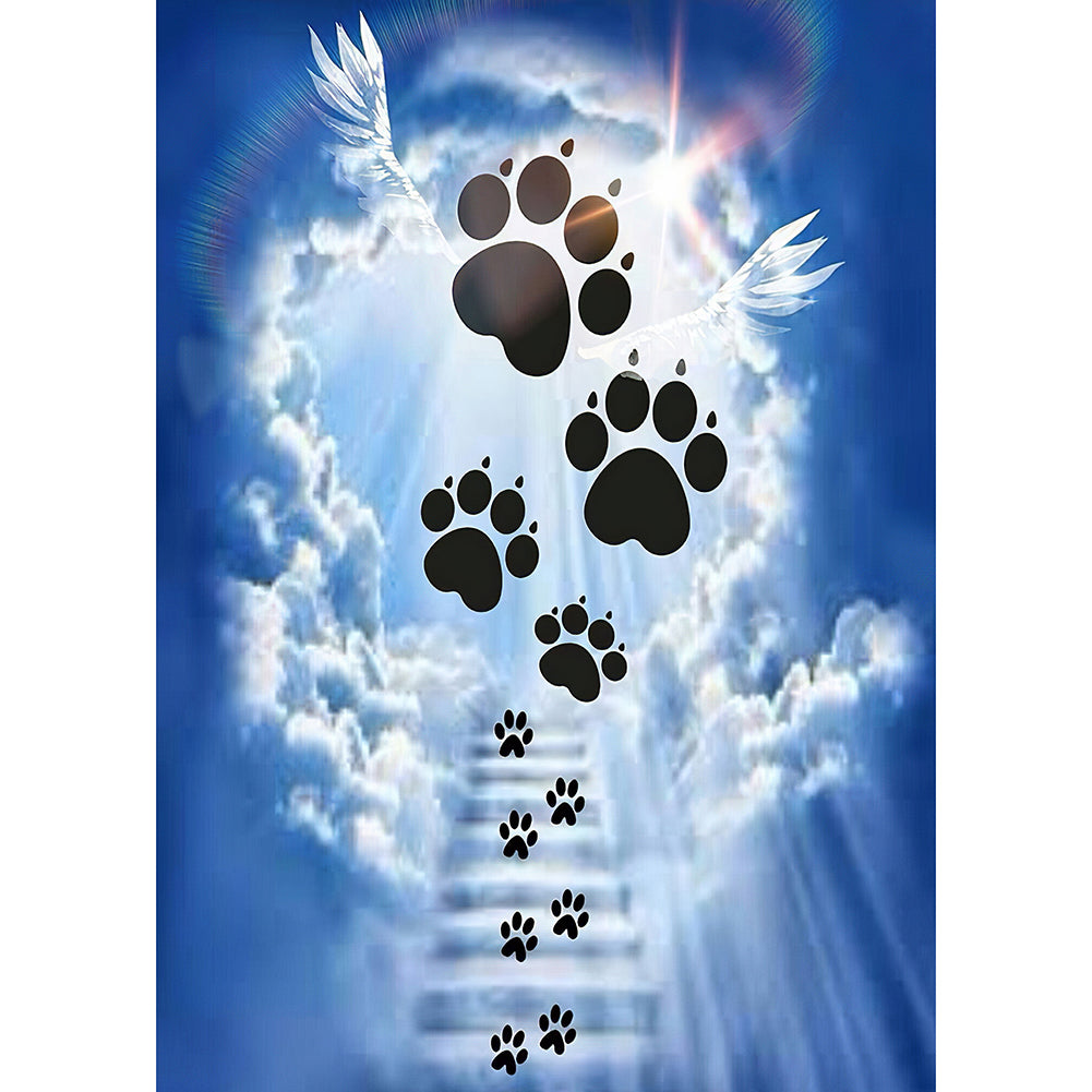 Diamond Painting - Full Round - Dog Foots Cloud (30*40cm)