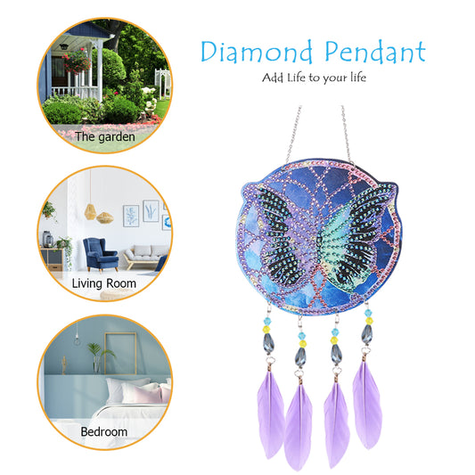 Diamond Painting Dream Light Catcher Wind Chime Crystal Pendant