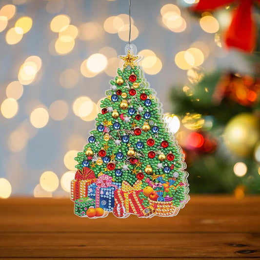 Xmas Diamond Painting Hanging Light Home Rhinestone Lamp Pendant