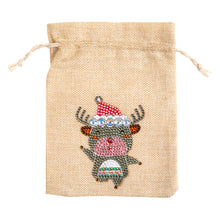 Load image into Gallery viewer, 5D DIY Diamond Painting Christmas Linen Gift Bag Cartoon Home Decor
