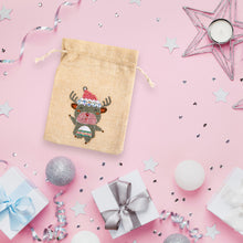 Load image into Gallery viewer, 5D DIY Diamond Painting Christmas Linen Gift Bag Cartoon Home Decor
