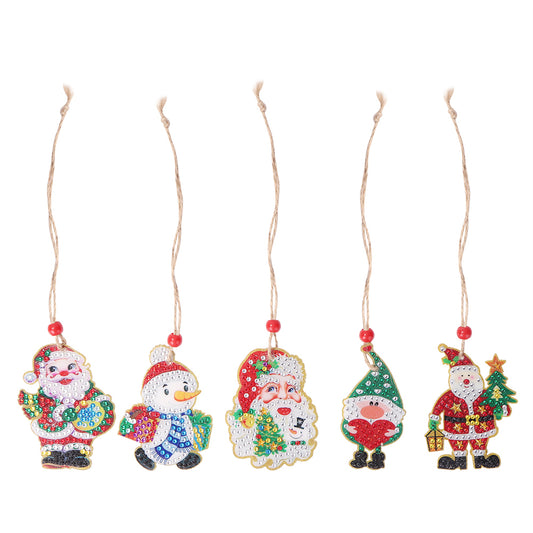 Christmas Diamond Drill Dots Painting Crystal Xmas Trees Pendant