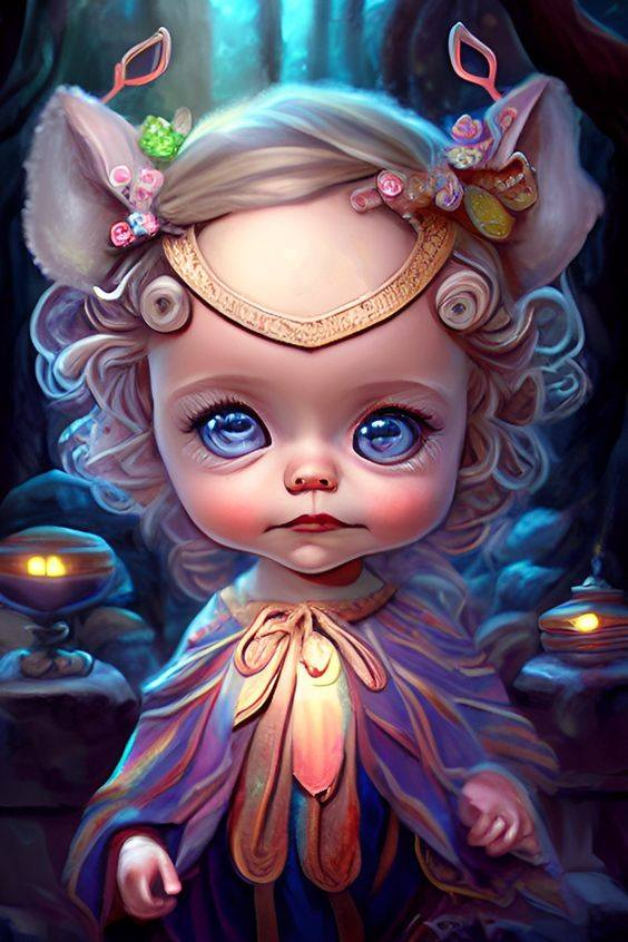 AB Diamond Painting - Full Round - Elf baby (40*60cm)