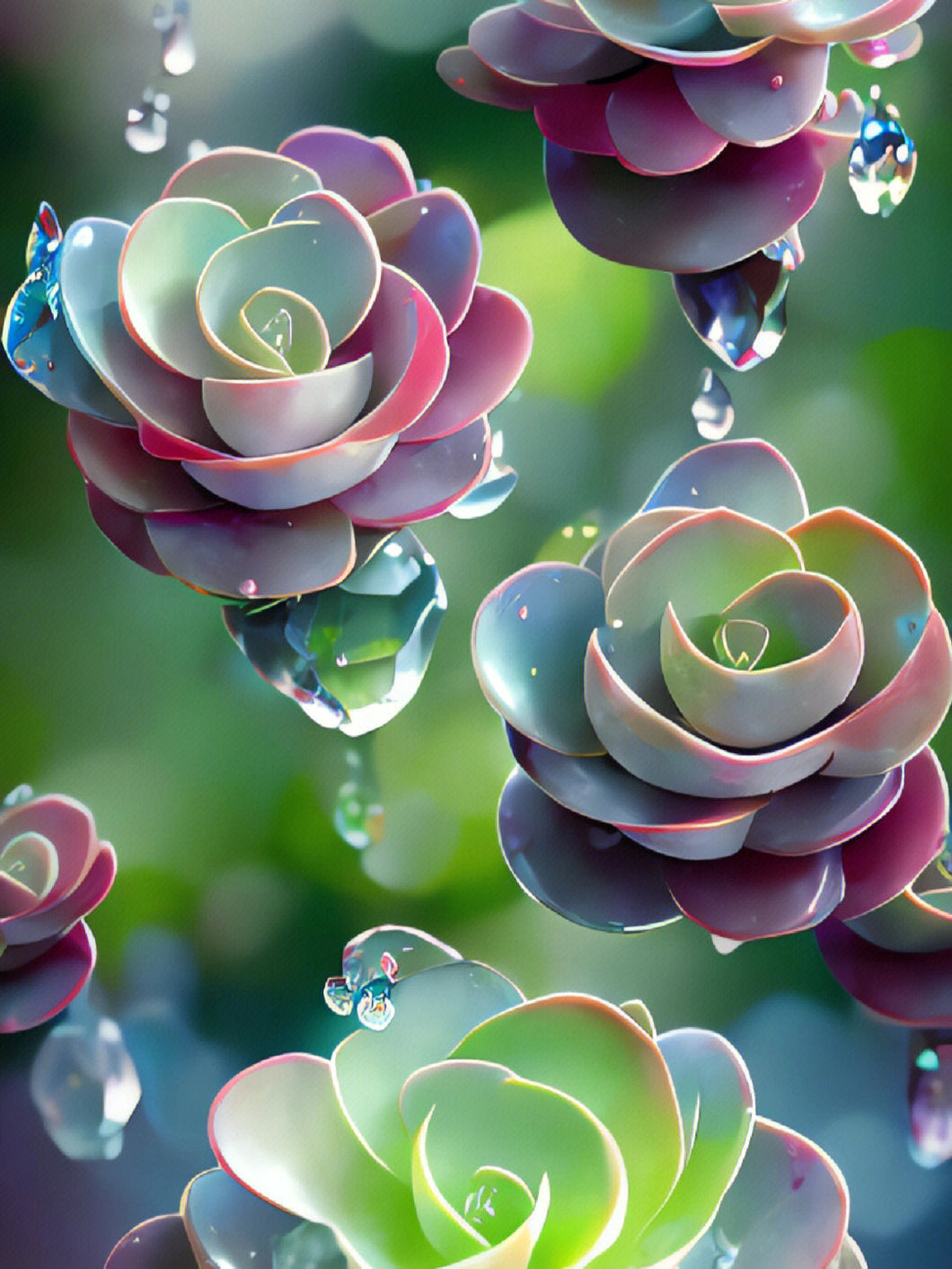 AB Diamond Painting - Full Round - Succulent Plants (40*53cm)