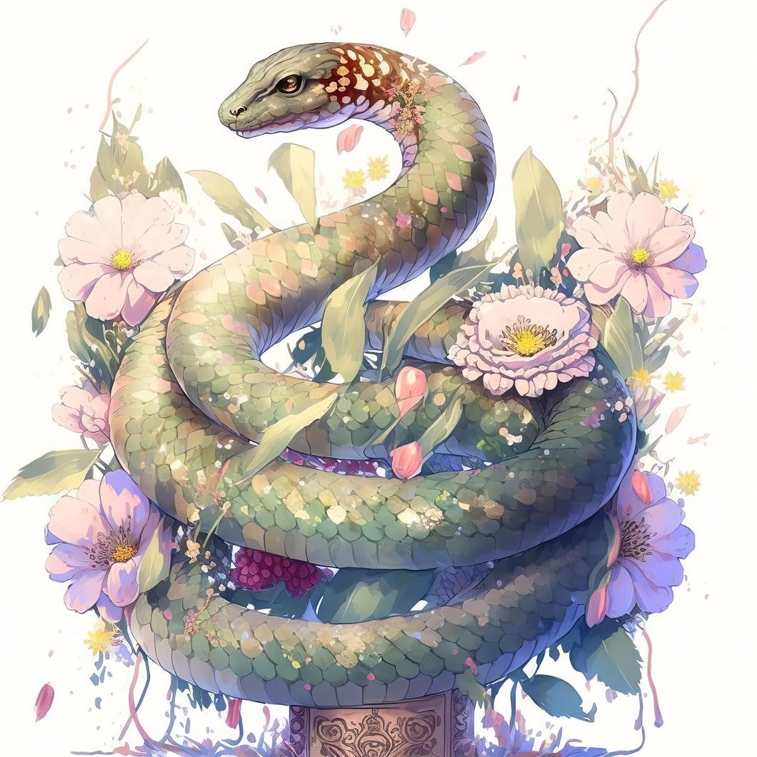 AB Diamond Painting - Full Round - Animal Snake (40*40cm)