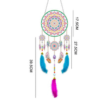 Load image into Gallery viewer, DIY Diamond Painting Dream Catcher Wind Chimes Kit Feather Craft
