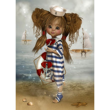 Load image into Gallery viewer, Diamond Painting - Full Round - Big eyes doll (30*40CM)
