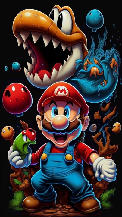 AB Diamond Painting - Full Round - Super Mario (40*70cm)