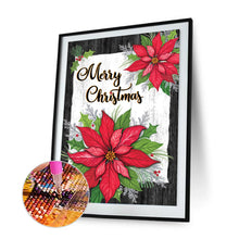 Load image into Gallery viewer, Diamond Painting - Full Round - Merry christmas red flower (30*40CM)
