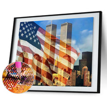 Load image into Gallery viewer, Diamond Painting - Full Round - National Flag Twin Towers (40*30CM)
