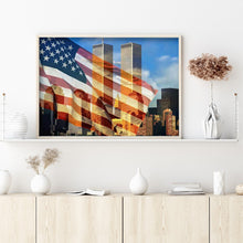 Load image into Gallery viewer, Diamond Painting - Full Round - National Flag Twin Towers (40*30CM)
