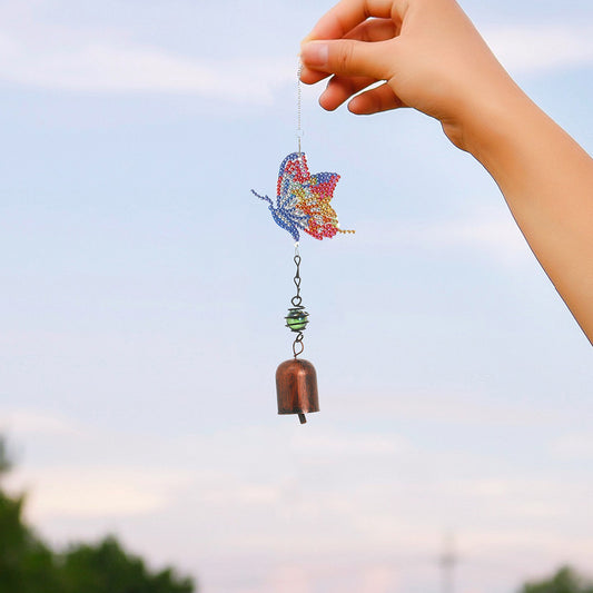 5D Butterfly Diamond Painting Wind Chime Pendant Mosaic Kit Decor