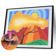 Load image into Gallery viewer, Diamond Painting - Full Crystal - Yellow tree of life (40*30CM)

