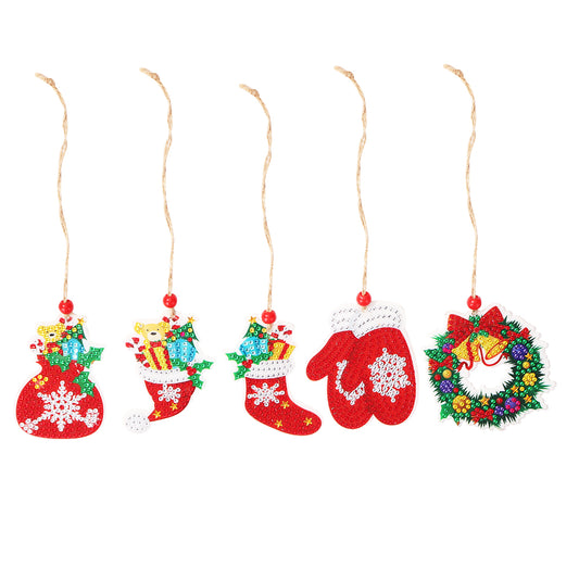 Double-side 5D Diamond Painting DIY Hanging Christmas Trees Pendant