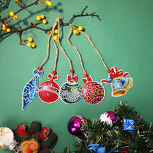 Load image into Gallery viewer, Double-side 5D Diamond Painting DIY Hanging Christmas Trees Pendant

