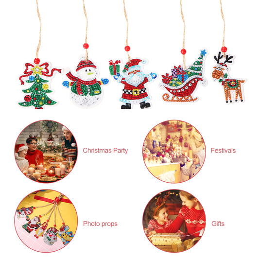 Double-side 5D Diamond Painting DIY Hanging Christmas Trees Pendant