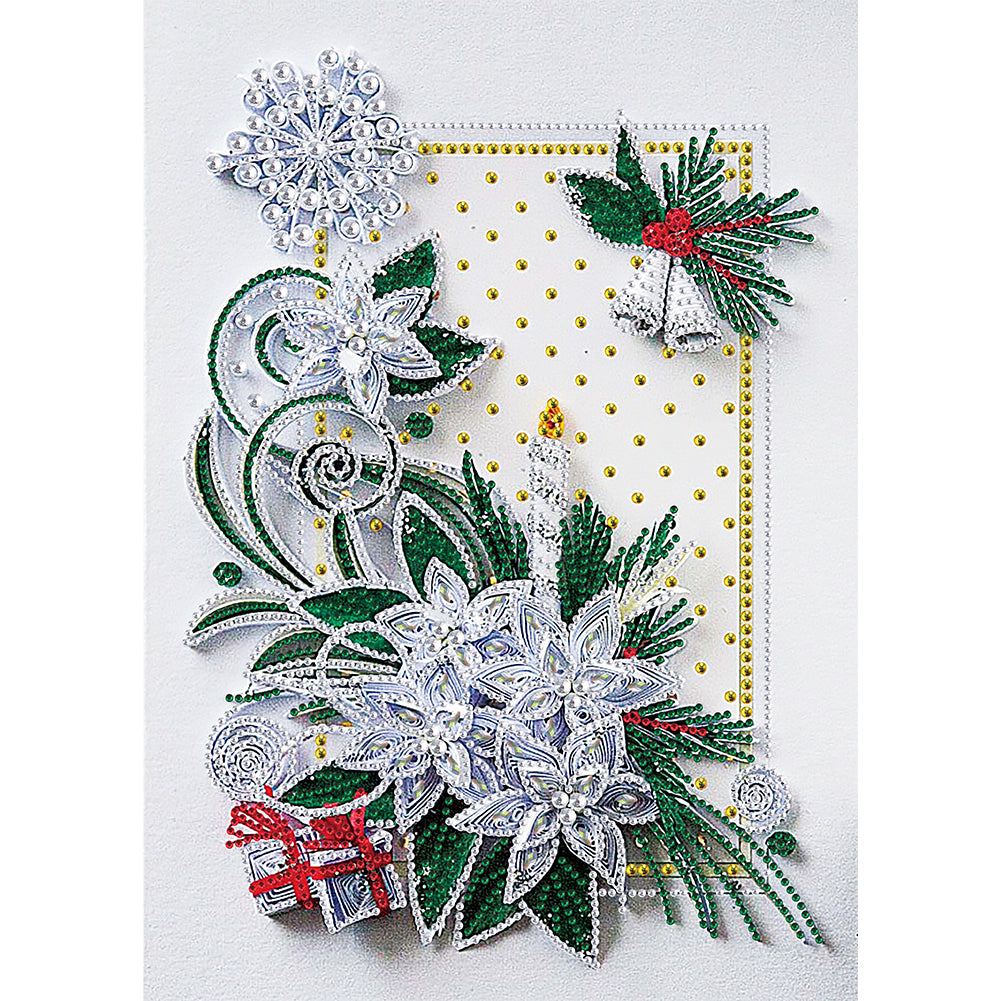 Diamond Painting - Partial Special Shaped - Christmas Quilling paper painting (30*40cm)