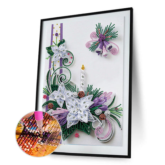 Diamond Painting - Partial Special Shaped - Christmas Quilling paper painting (30*40cm)