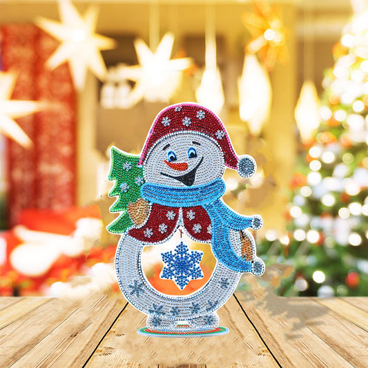 Luminous Crystal Christmas Snowman Diamond Painting Ornaments Kit