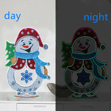 Load image into Gallery viewer, Luminous Crystal Christmas Snowman Diamond Painting Ornaments Kit
