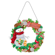 Load image into Gallery viewer, 5D DIY Special Shaped Diamond Painting Xmas Wreath w/ Lamp String
