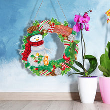 Load image into Gallery viewer, 5D DIY Special Shaped Diamond Painting Xmas Wreath w/ Lamp String
