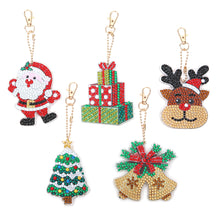 Load image into Gallery viewer, 5pcs DIY Xmas Gifts Full Special Shaped Diamond Painting Keychain
