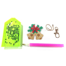 Load image into Gallery viewer, 5pcs DIY Xmas Gifts Full Special Shaped Diamond Painting Keychain

