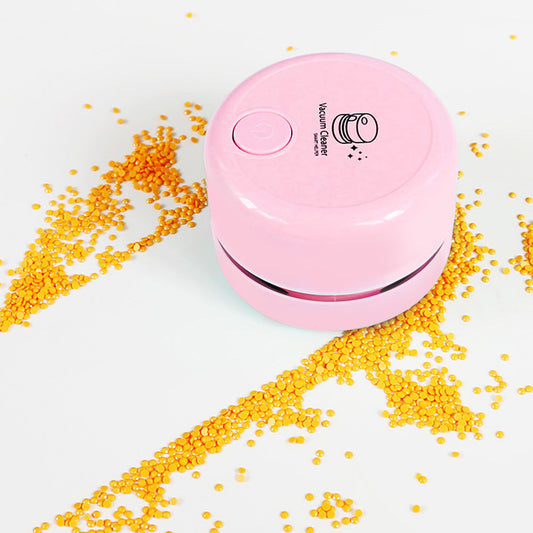 Portable Mini Dust Vacuum Desktop Cleaner Diamond Beads Sweeper