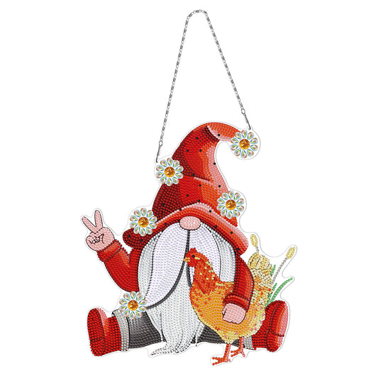 DIY Diamond Special Shape Partial Drill Gnome Pendant DIY Decor