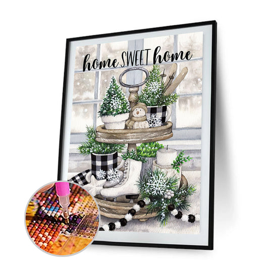 Diamond Painting - Full Round - Christmas boots socks (30*40CM)