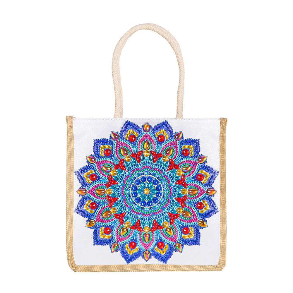 5D Diamond Painting Linen Bag DIY Mandala Shopping Handbag Tote