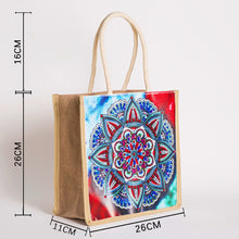 Load image into Gallery viewer, 5D Diamond Painting Linen Bags DIY Drill Handbag Reusable Eco Shopping Tote
