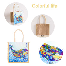 Load image into Gallery viewer, 5D Diamond Painting Linen Bag DIY Dolphin Shopping Handbag Totes
