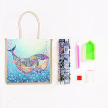 Load image into Gallery viewer, 5D Diamond Painting Linen Bag DIY Dolphin Shopping Handbag Totes
