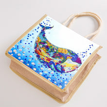 Load image into Gallery viewer, 5D Diamond Painting Linen Bag DIY Dolphin Shopping Handbag Totes
