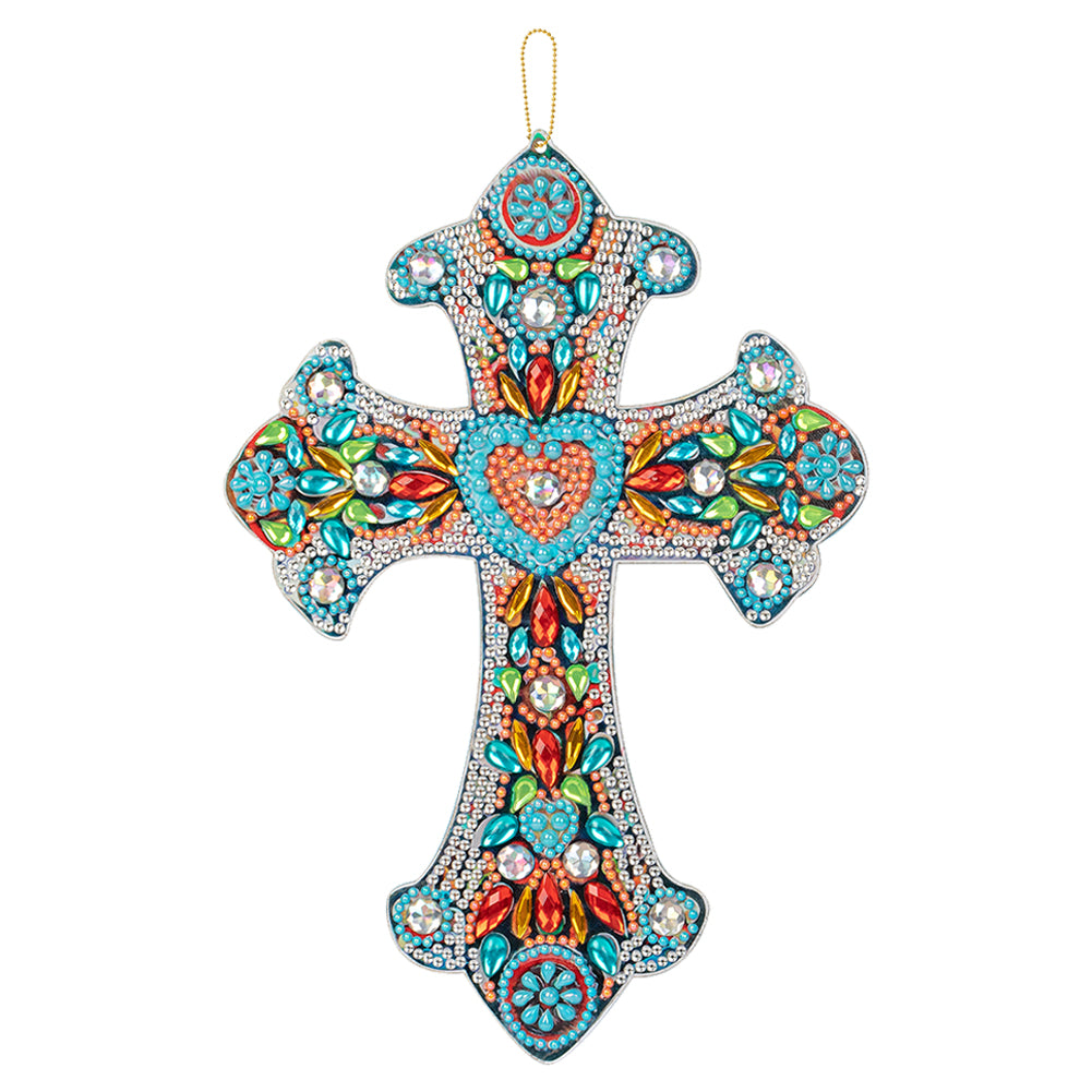 DIY Diamond Painting Cross Pendant Acrylic Hanging Wall Home Decor