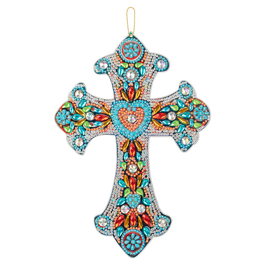 DIY Diamond Painting Cross Pendant Acrylic Hanging Wall Home Decor