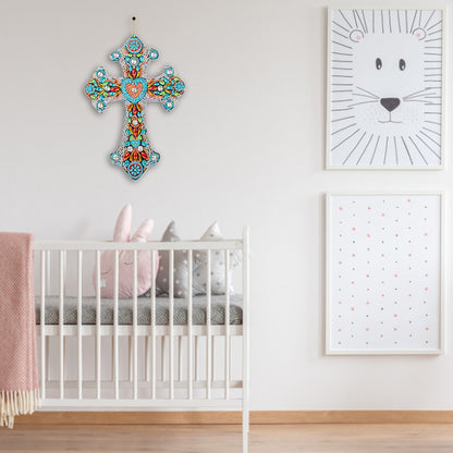 DIY Diamond Painting Cross Pendant Acrylic Hanging Wall Home Decor