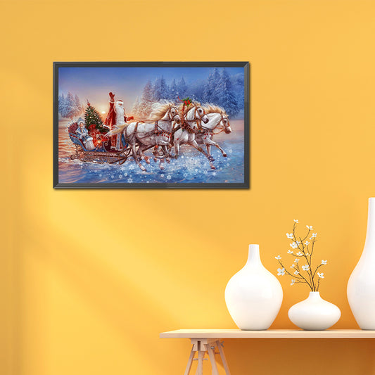 Diamond Painting - Full Round - Santa sleigh (60*40CM)
